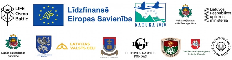 LIFE Osmo Baltic projekta logo rinda